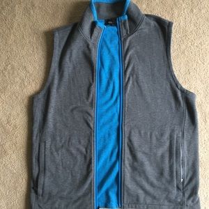 Bugatchi Uomo reversible fleece vest size S